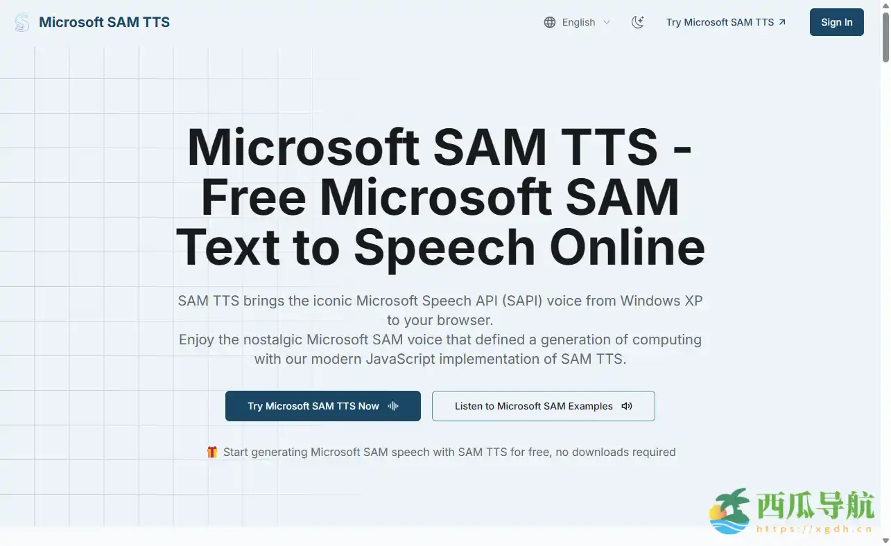 免费文本转语音工具:SAM TTS在线复刻Windows XP经典语音