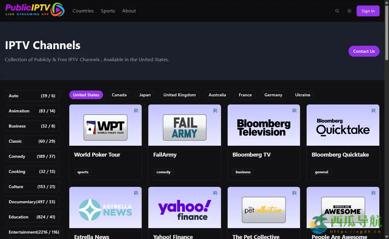 全球公共电视流媒体导航平台:Public IPTV
