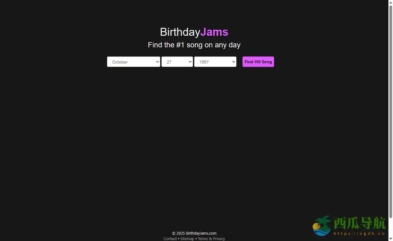输入生日即可聆听当年冠军金曲:BirthdayJams音乐查询工具