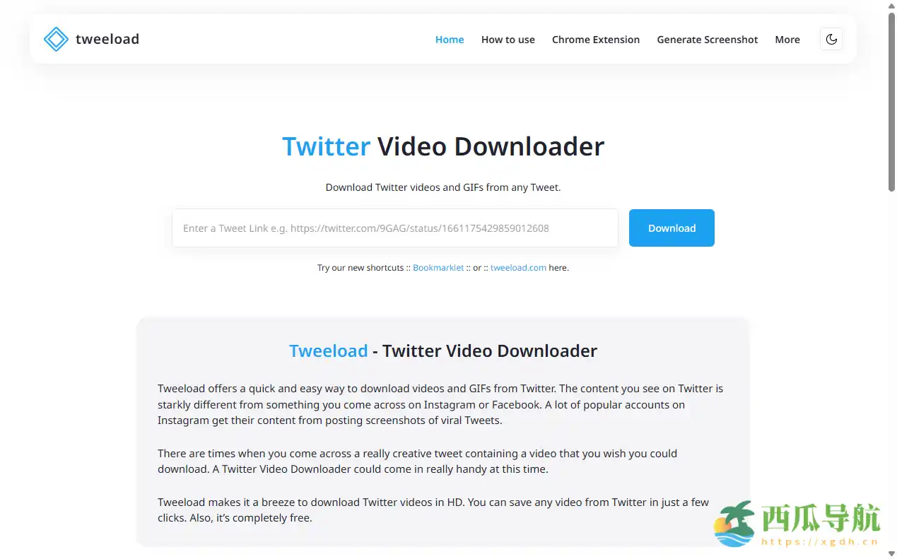 完全免费且跨平台的Twitter视频下载工具:Tweeload
