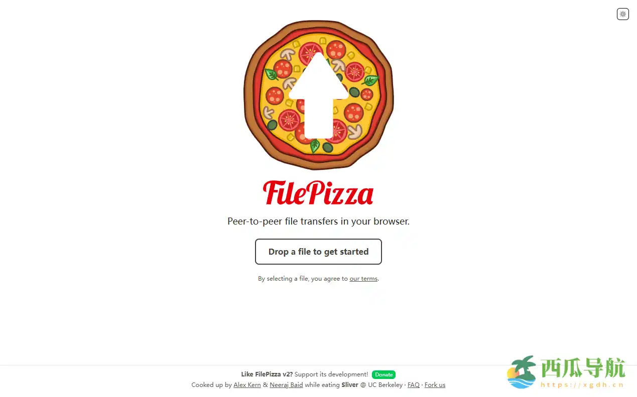 即时安全的浏览器端文件直传工具:FilePizza