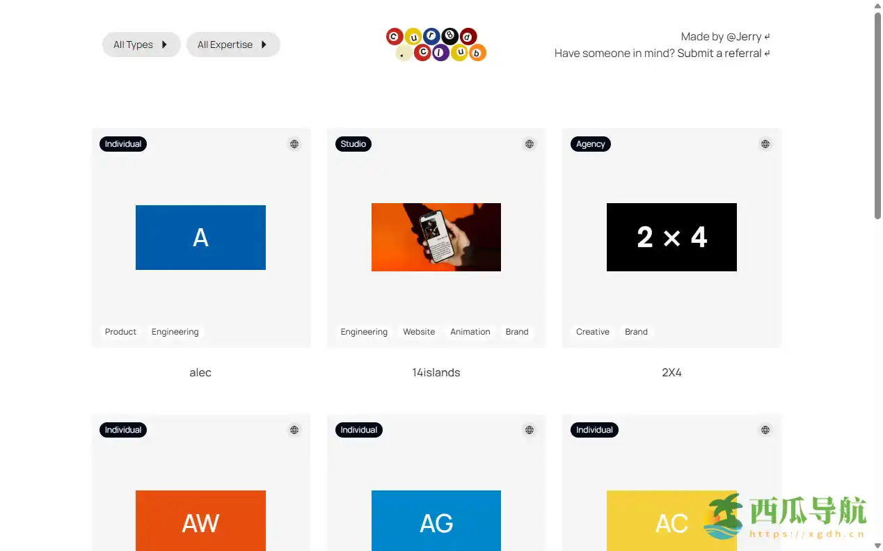 一站式创意资源与灵感导航平台:cur8d.club