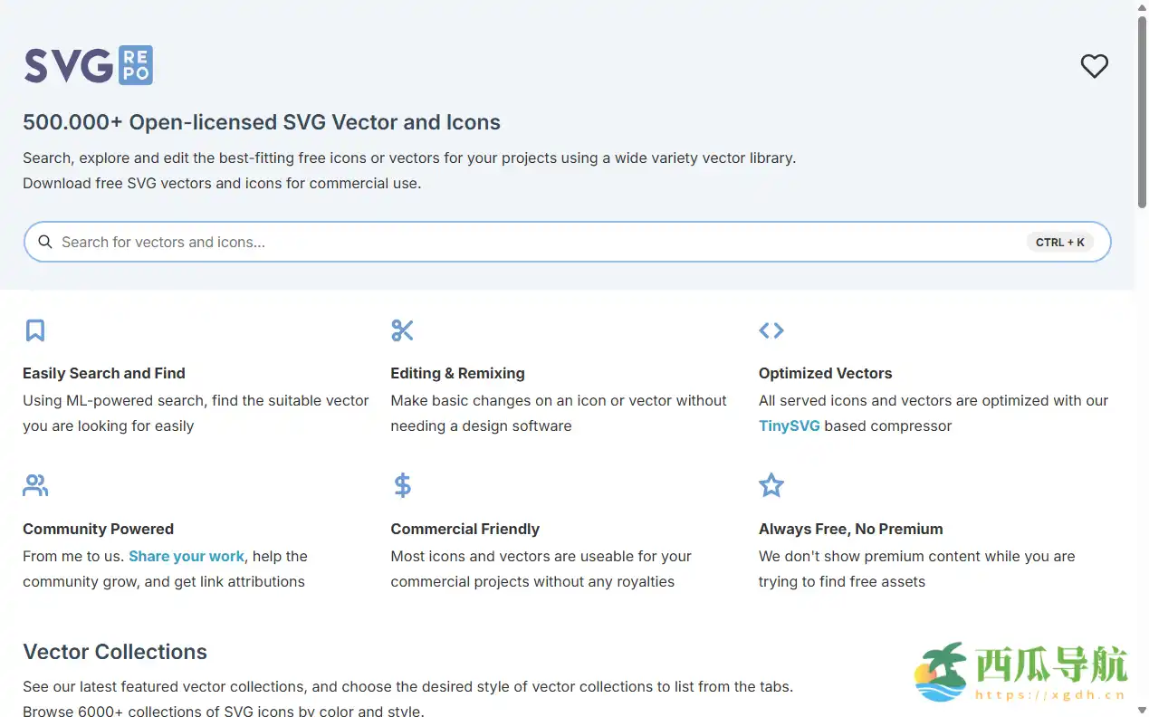 免费开源矢量图标与设计素材库:SVG Repo