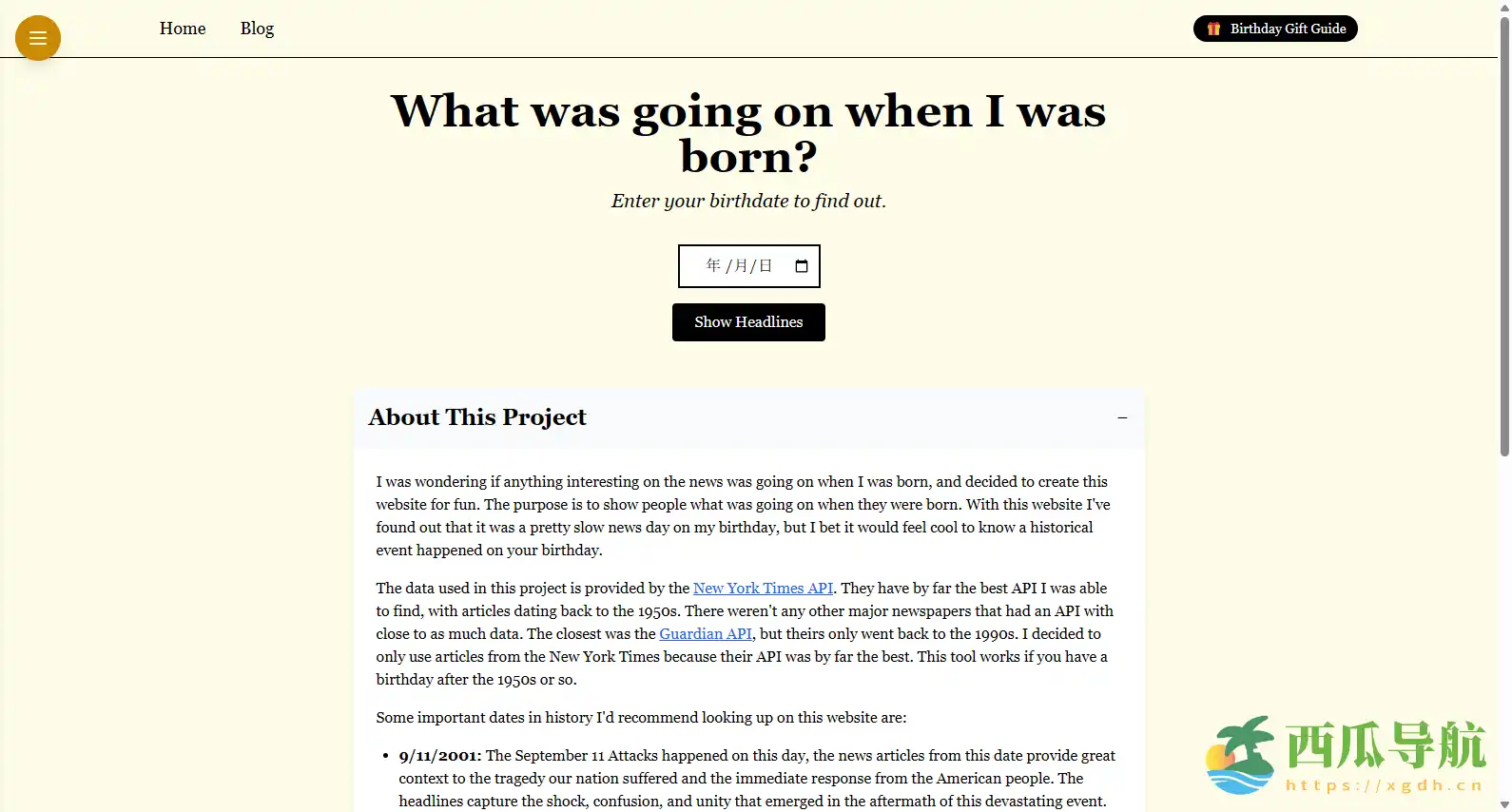 按生日回顾历史大事件:Birthday Headlines 带你穿越时空