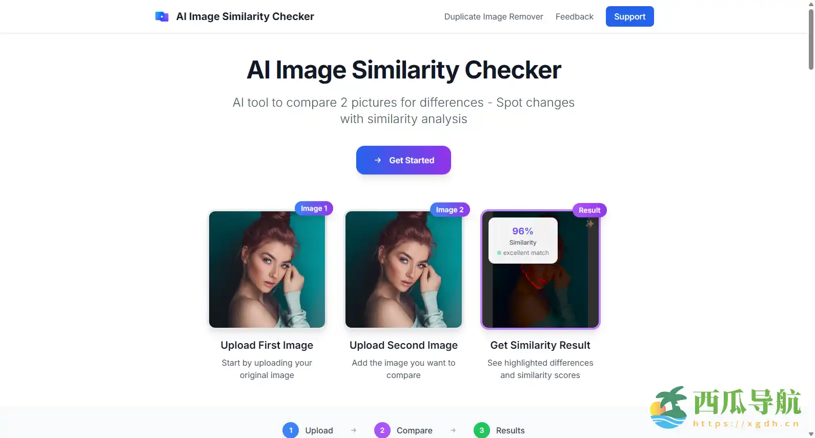 AI Image Similarity Checker:精准可视化的图片相似度检测工具