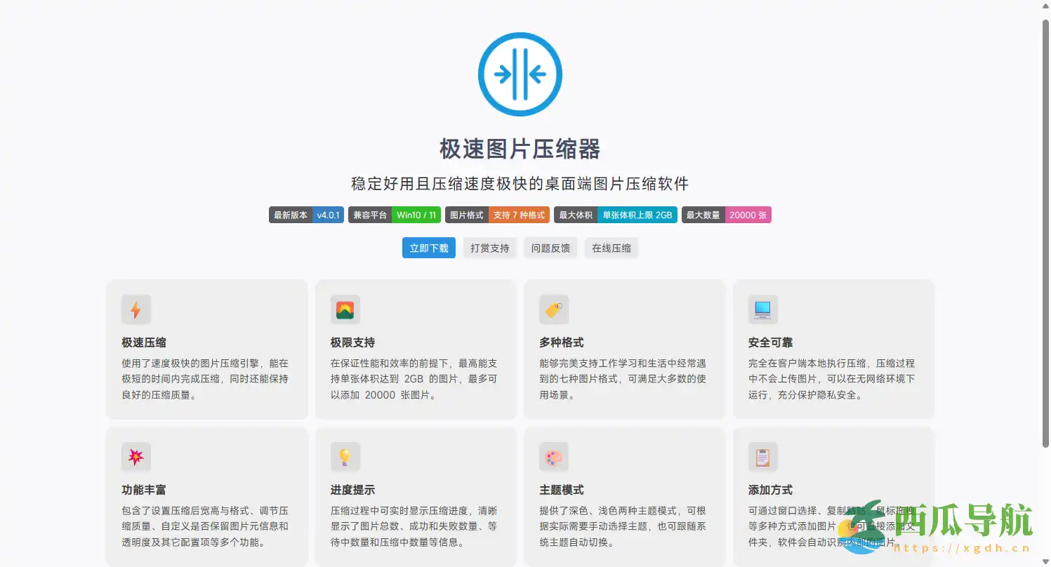 极速图片压缩器:离线秒压 2 GB 大图的免费桌面神器