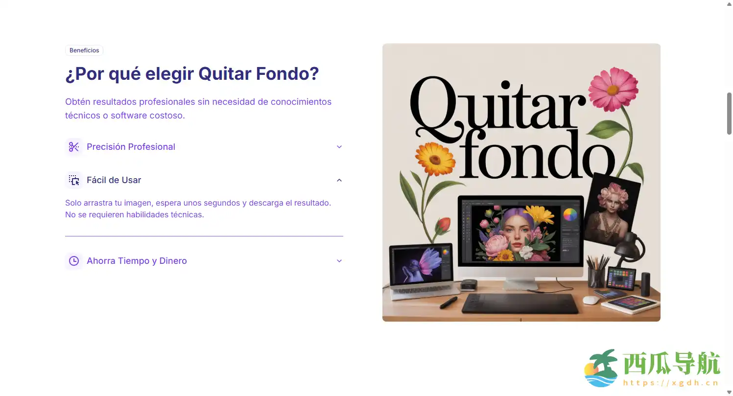 一键高精度去除图片背景的 AI 工具:Quitar Fondo