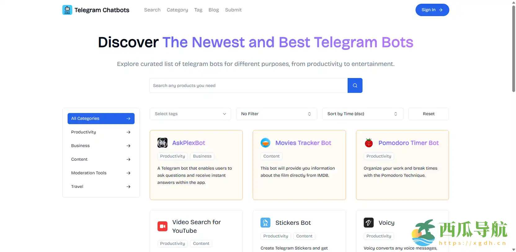 Telegram机器人大全:Telegram Chatbots 发现最新、最优自动化工具