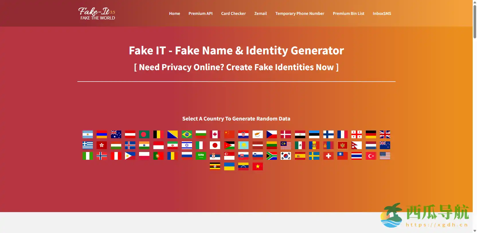 虚拟身份与测试数据生成平台:Fake IT