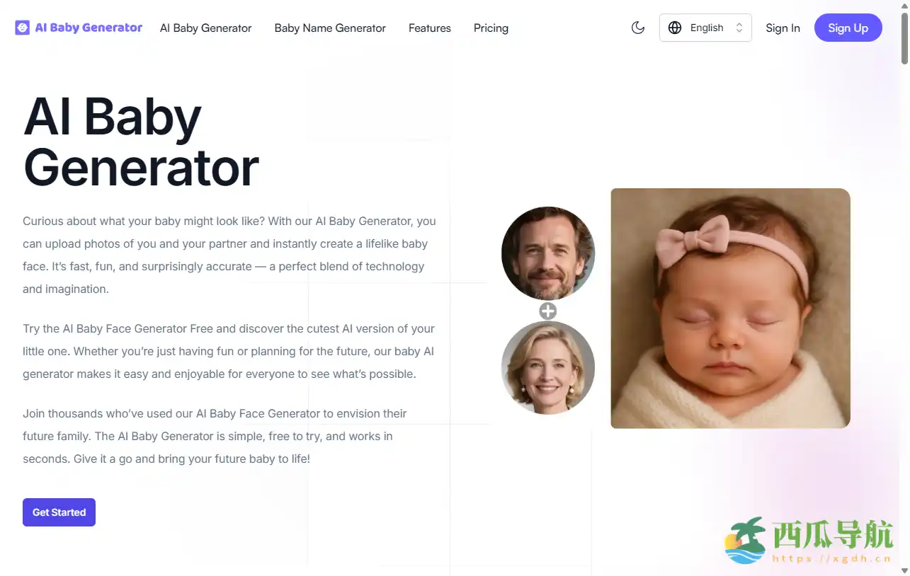 免费且趣味十足的未来宝宝预测工具:AI Baby Generator