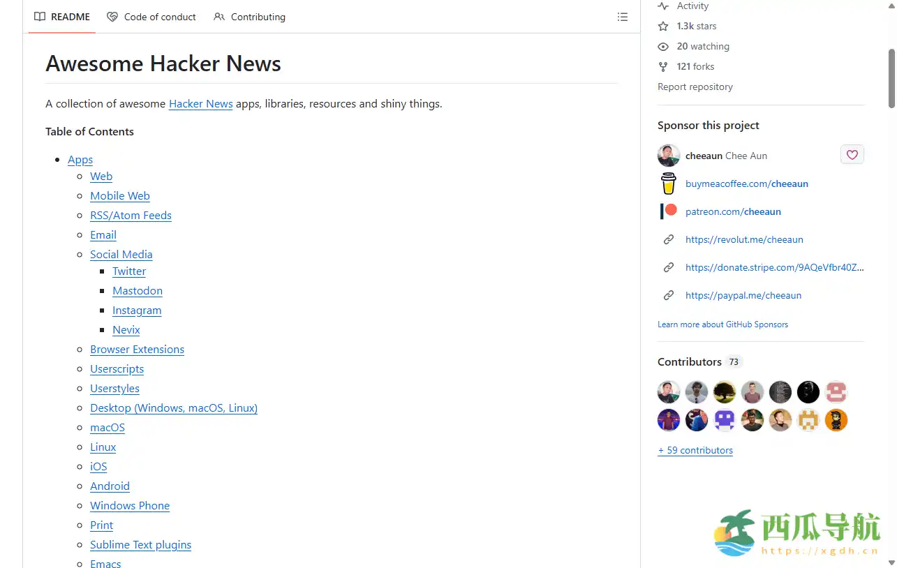 精选资源合集 一站式获取应用、工具与社区精华:Awesome Hacker News