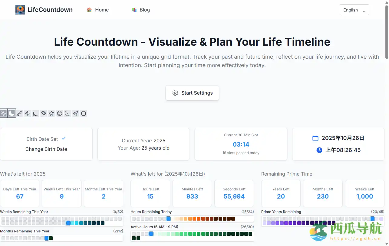 可视化人生时间的智慧工具:Life Countdown