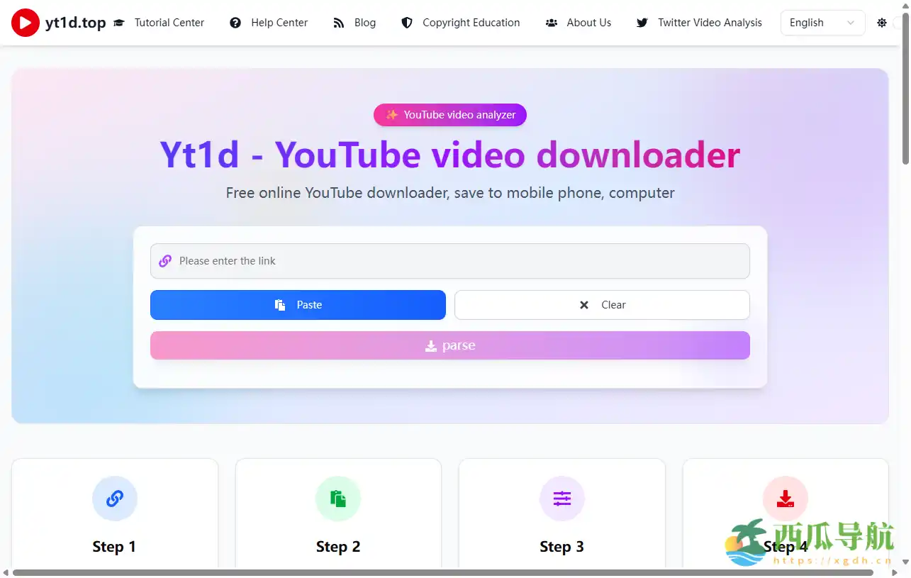 一键免费下载YouTube视频支持8K高清与多格式转换:yt1d.top