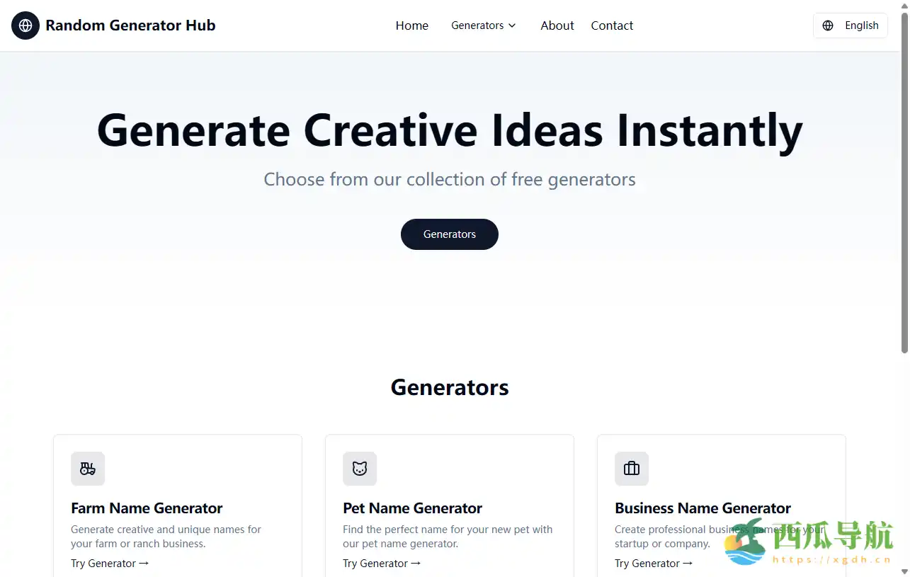 免费在线名称与创意生成中心:Random Generator Hub