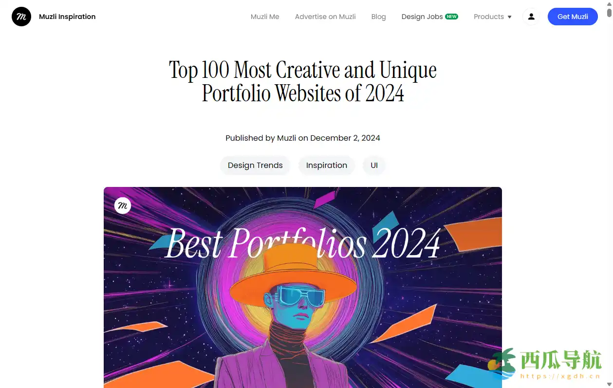 2024 年最具创意与独特性的 100 个作品集网站：设计灵感与案例参考合集