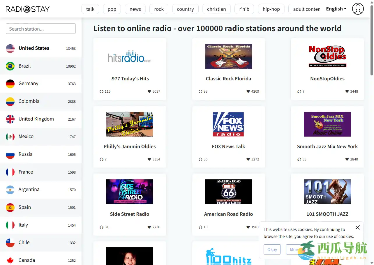全球免费电台一站式收听平台：RadioStay