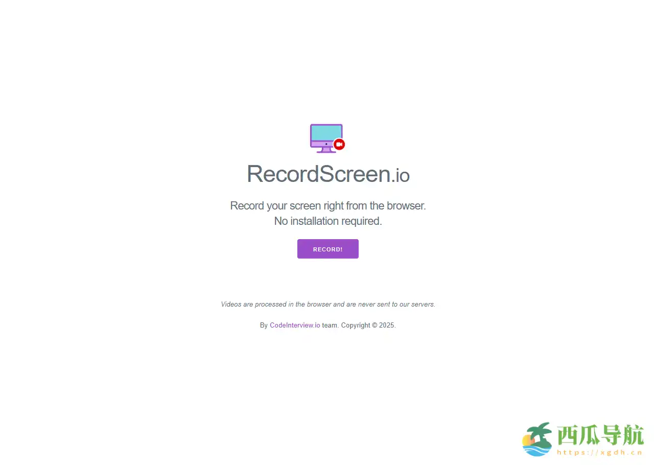 免费免安装的在线屏幕录制工具：RecordScreen.io