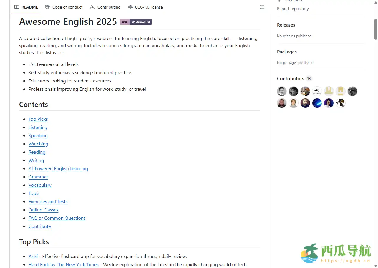 英语学习者的高质量资源合集平台：Awesome English