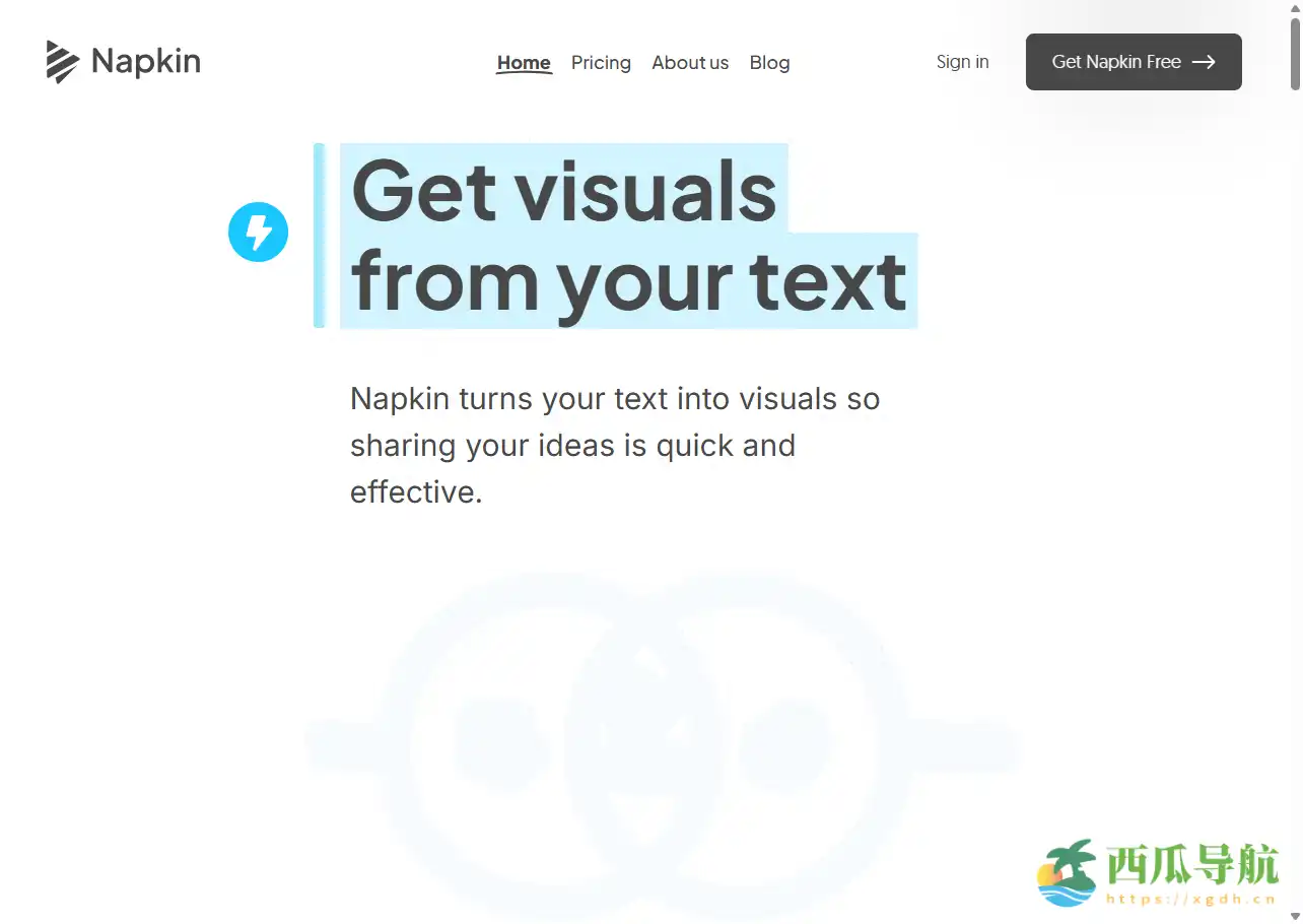 AI驱动的文本可视化创作工具：Napkin
