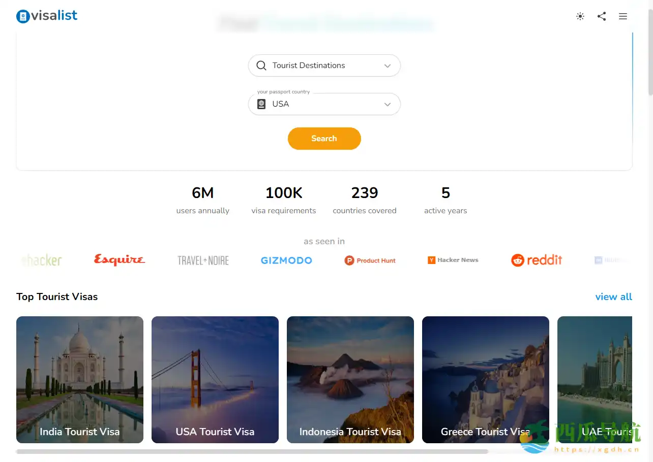 全球签证与旅行信息一站式查询平台：Visa List 签证指南网