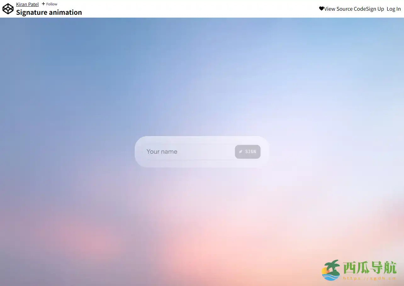 免费开源的在线签名动画生成工具：Signature animation