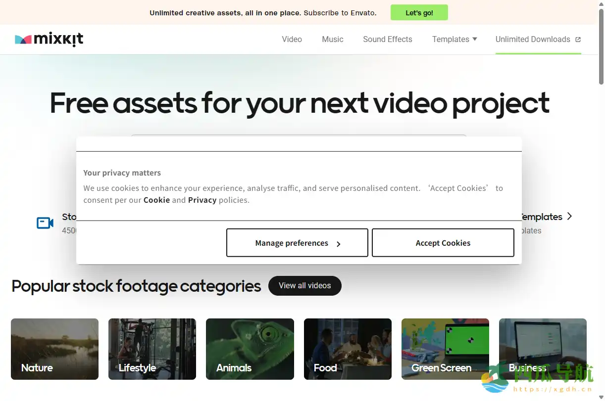 免费可商用高清视频与素材下载平台：Mixkit