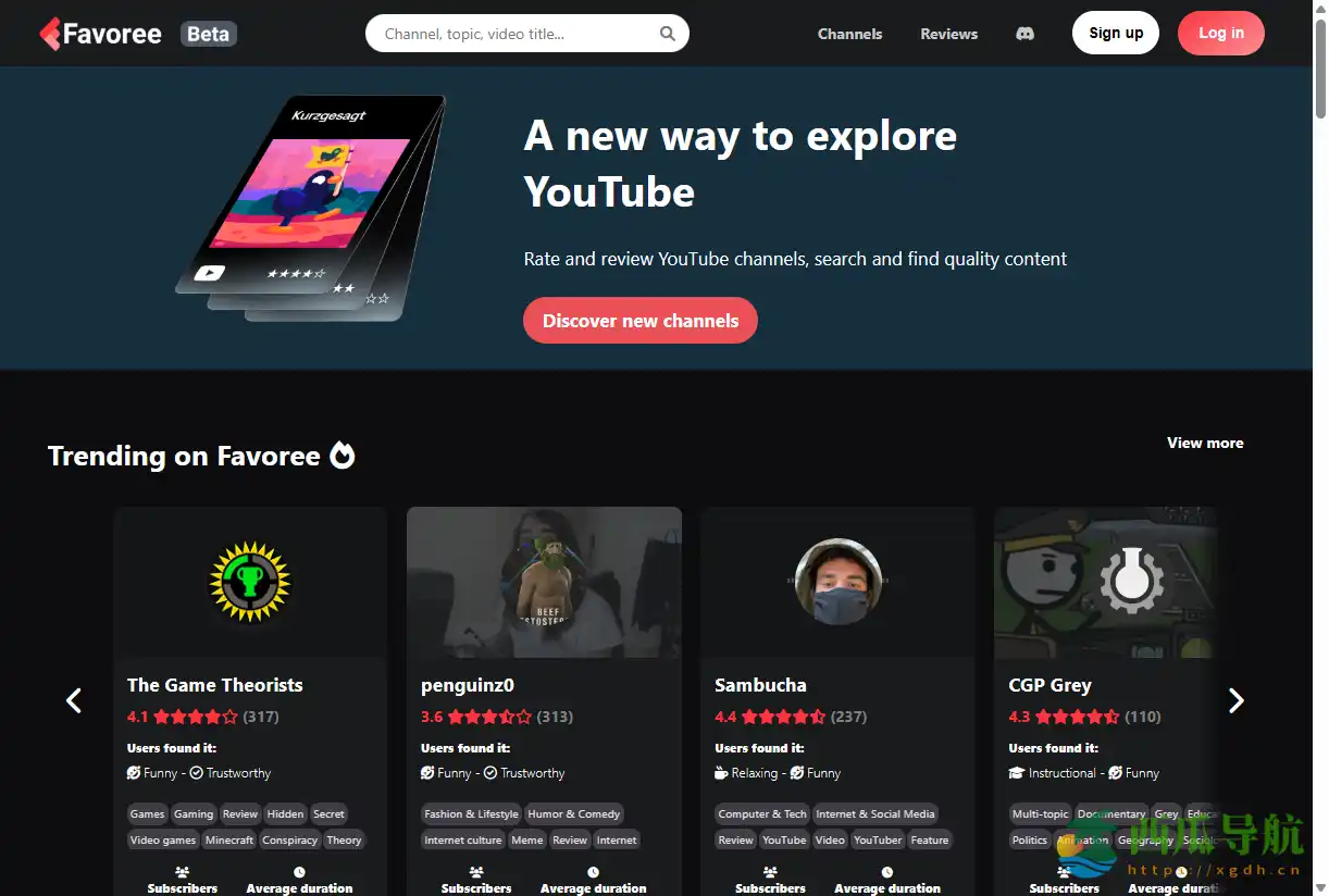 个性化优质YouTube频道发现平台：Favoree