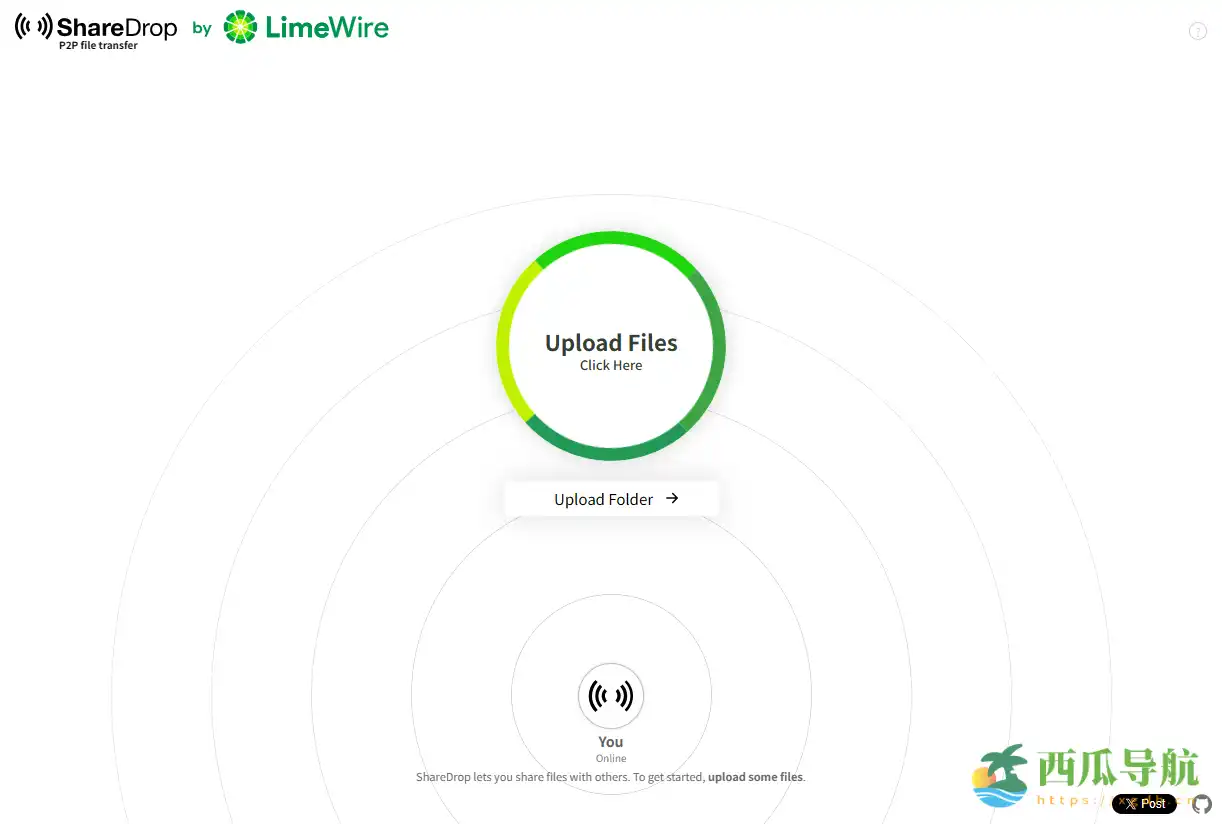 免费开源局域网与跨网文件传输工具：ShareDrop