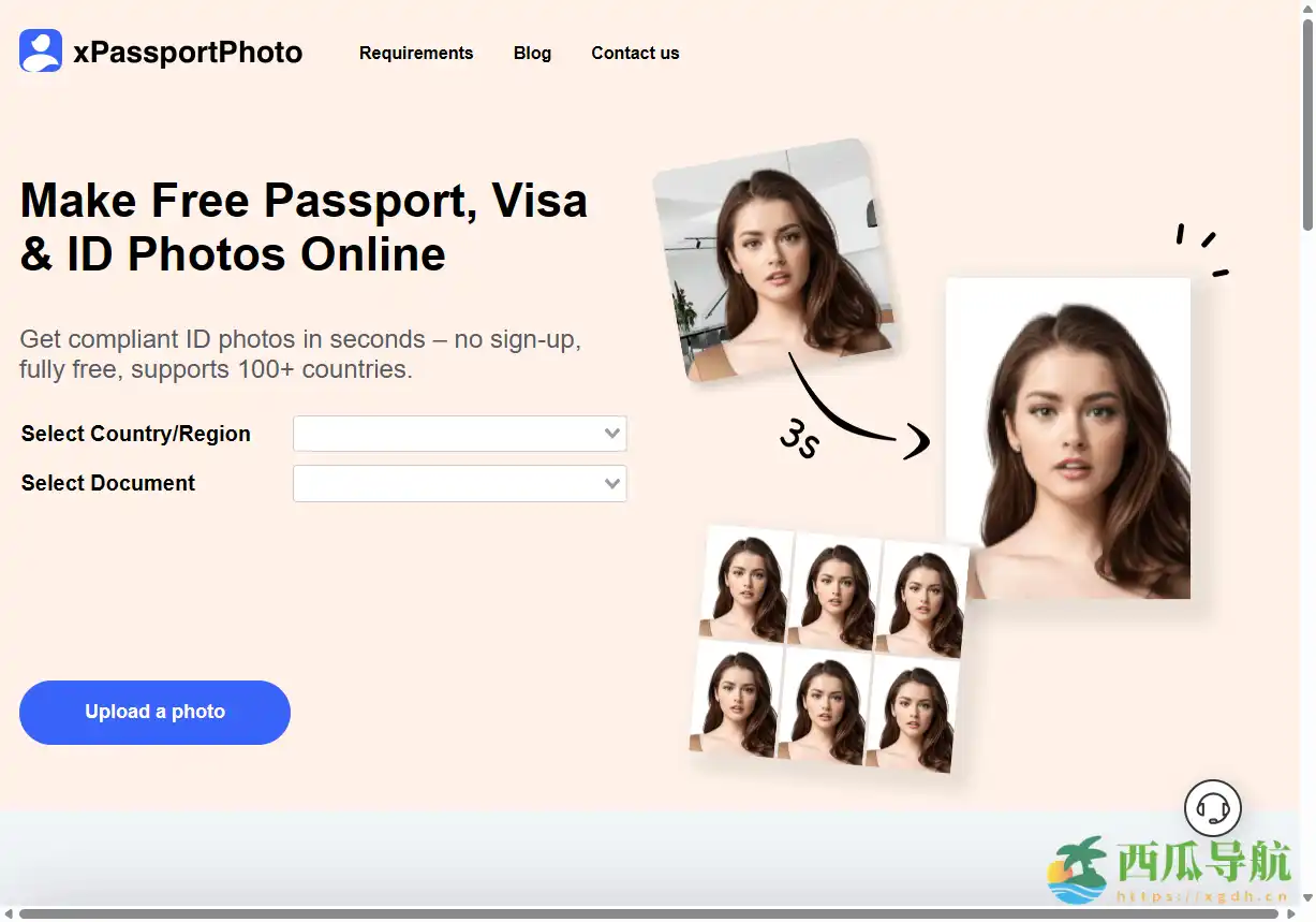 AI驱动的一键护照照片制作工具：xPassportPhoto