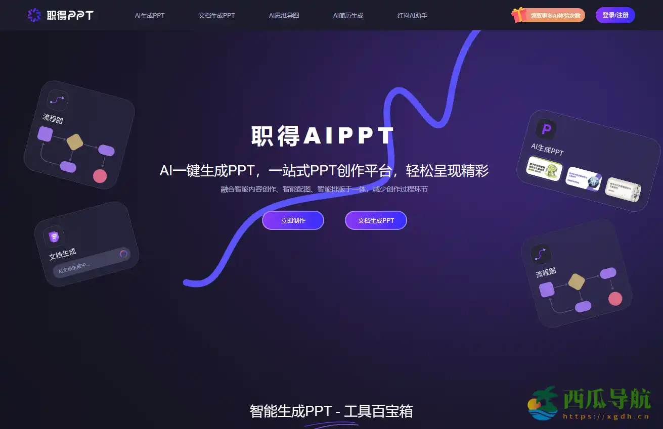 智能一键生成演示文稿平台：AI灵感PPT