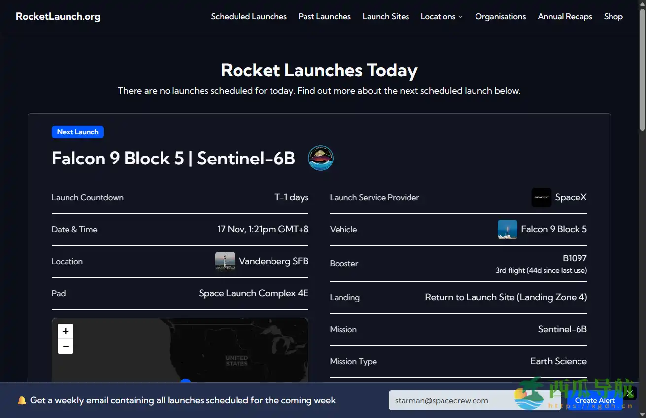 全球火箭发射时间表与实时跟踪平台：RocketLaunch-Today’s Launches助力太空爱好者