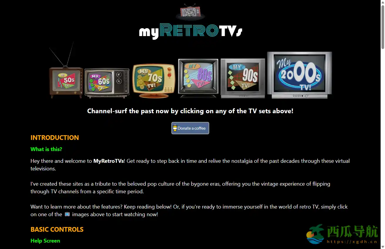在线复古电视模拟体验平台：MyRetroTVs