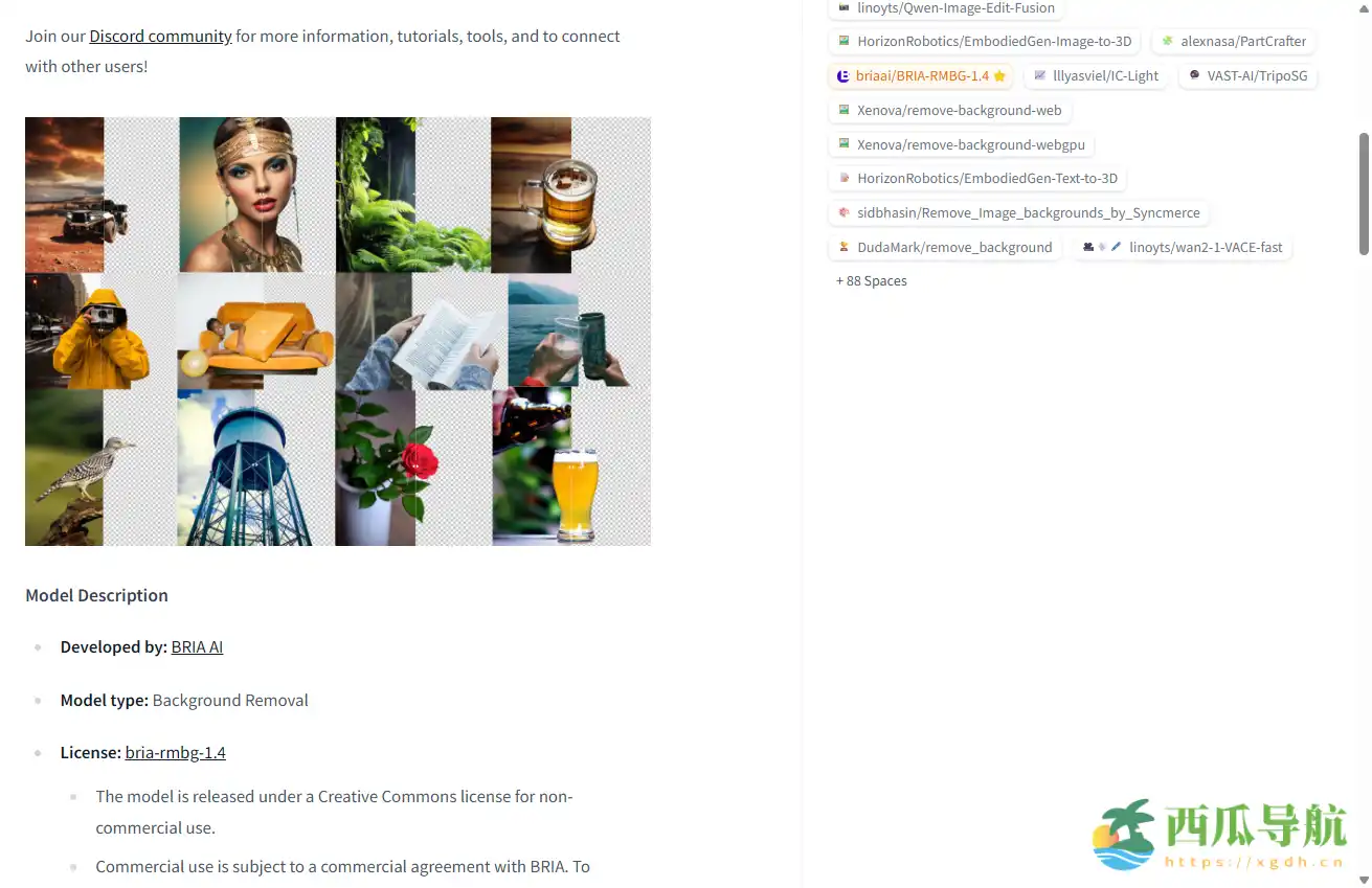 高效在线照片背景去除工具：BRIA Background Removal v1.4
