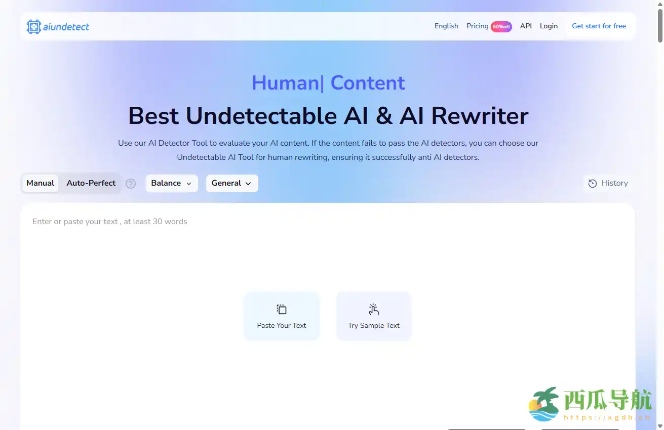 在线AI生成内容检测与改写工具：AIundetect助力内容人类化处理