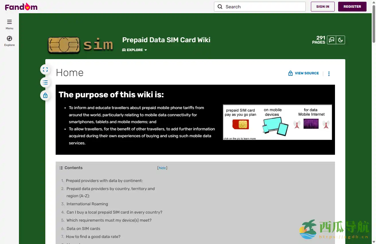 全球预付费手机卡信息大全：Prepaid Data SIM Card Wiki