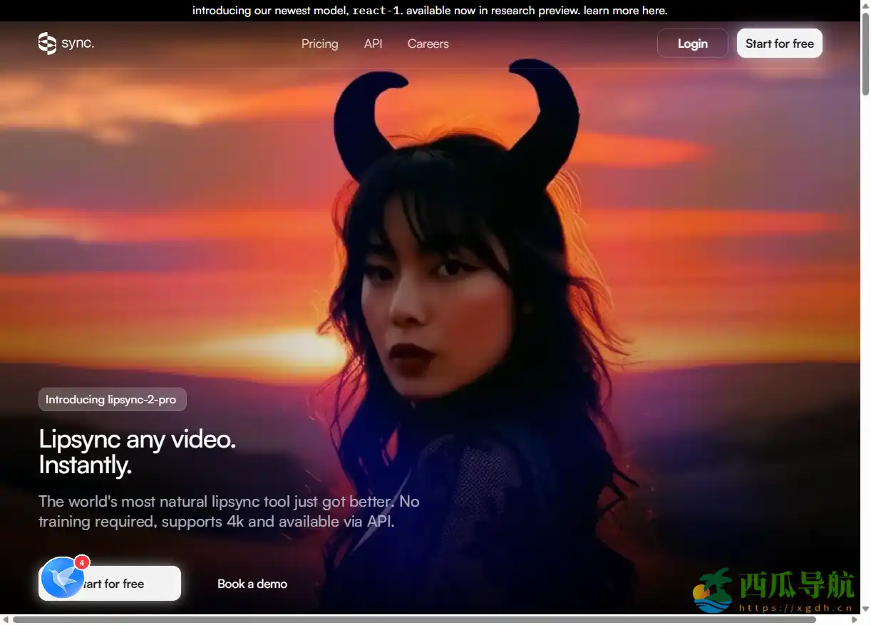 实时视频口型同步与生成工具平台：Sync Labs