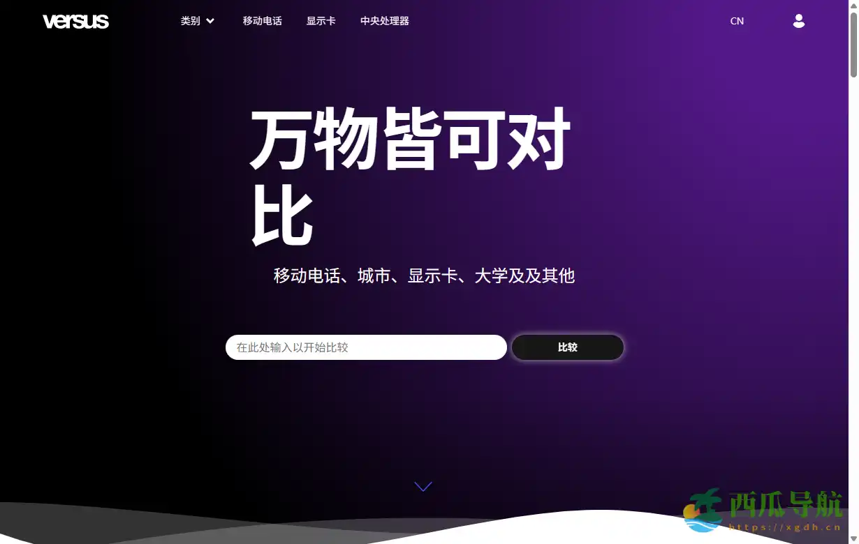 全球物品可视化对比工具：Versus