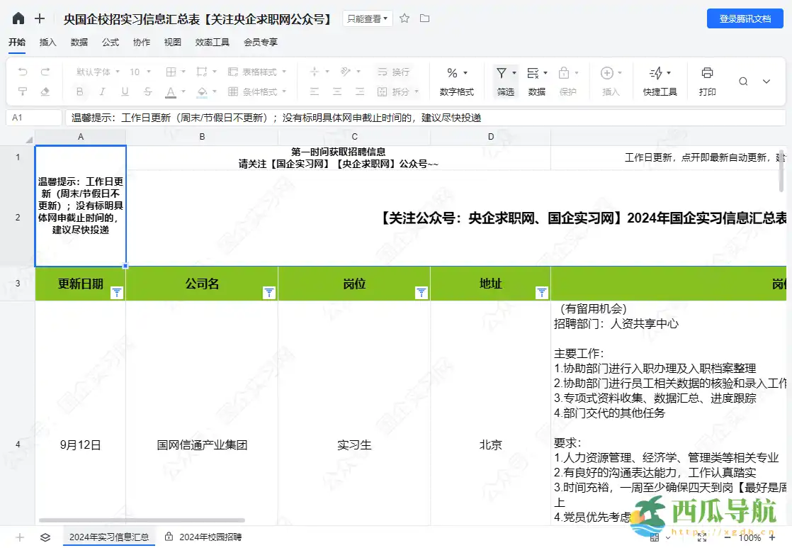 2024届央国企招聘信息全覆盖：2024央国企招聘信息汇总