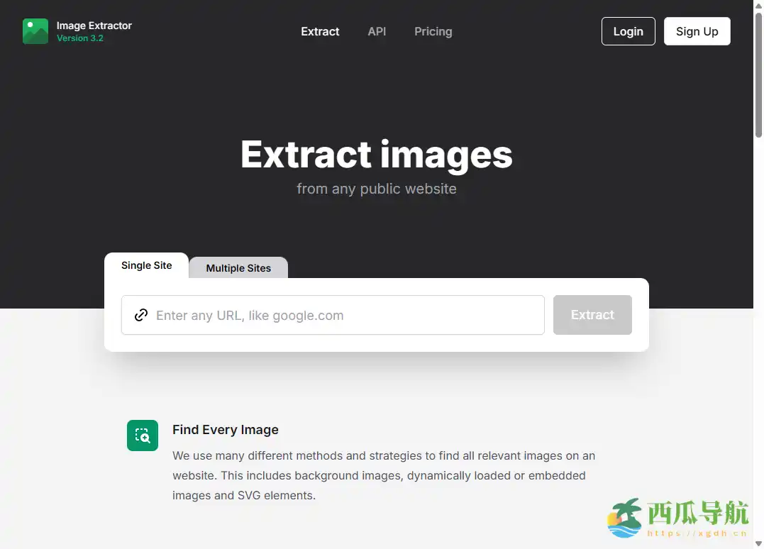 快速解析网页并批量下载图片的在线工具：图像提取器 Image Extractor