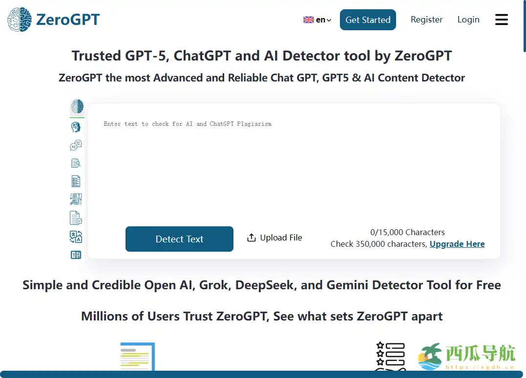 精准AI文本检测工具：ZeroGPT