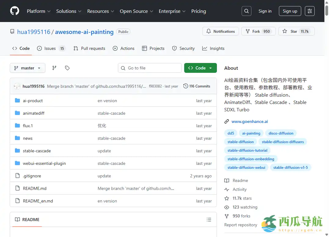 汇总全球 AI 绘画工具与教程资源的学习仓库：Awesome AI Painting