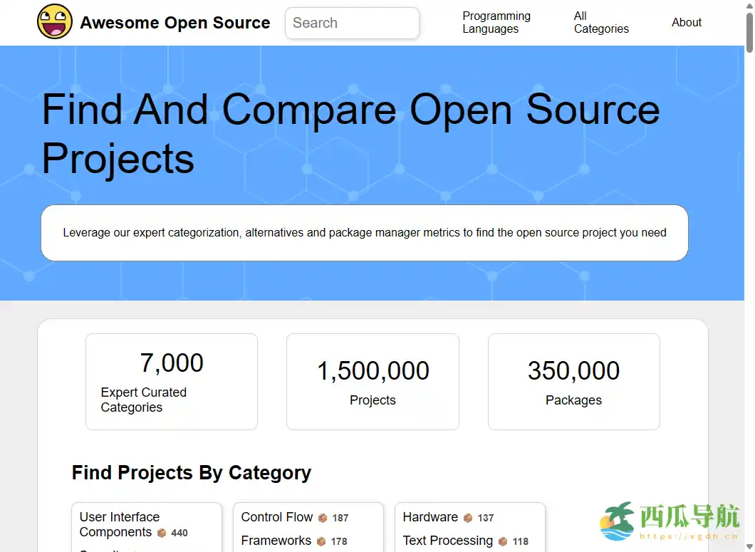面向开发者的开源项目发现与检索平台：Awesome Open Source