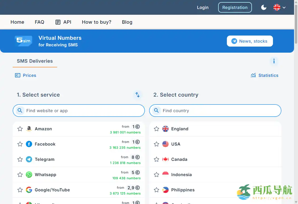 全球虚拟号码接码服务平台：5SIM接码平台