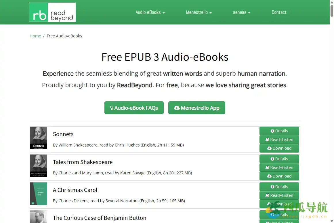 多语言有声电子书下载与在线阅读平台：ReadBeyond