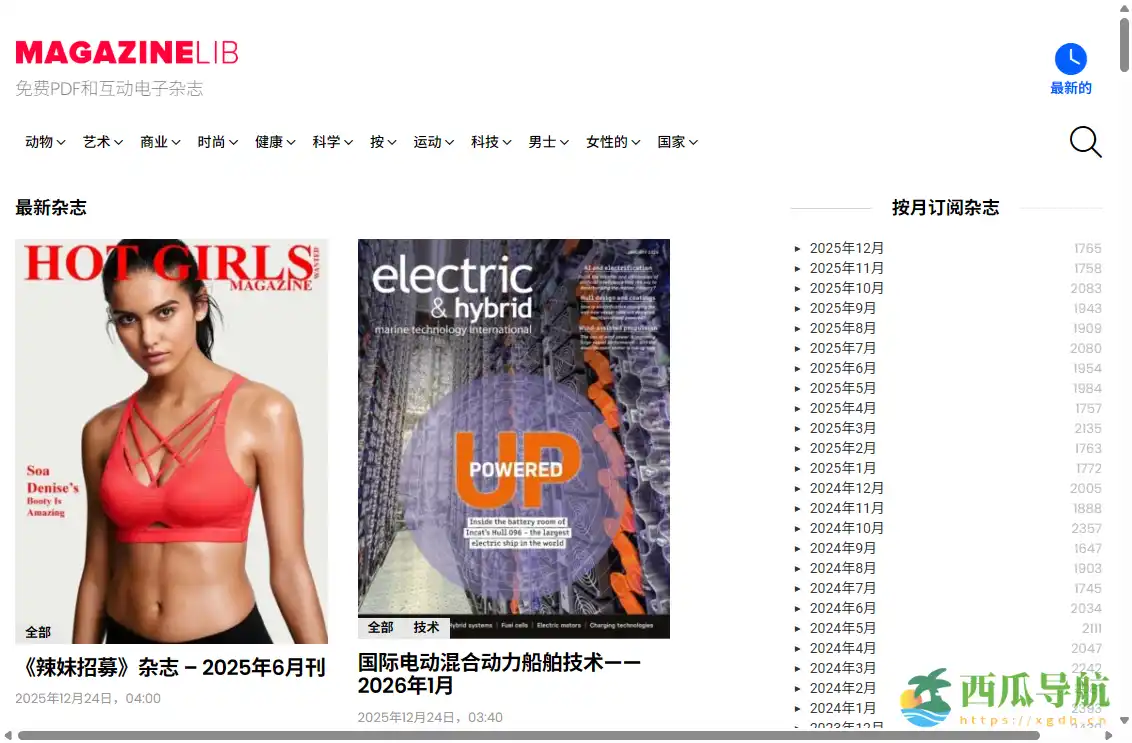 全球英文杂志免费下载平台