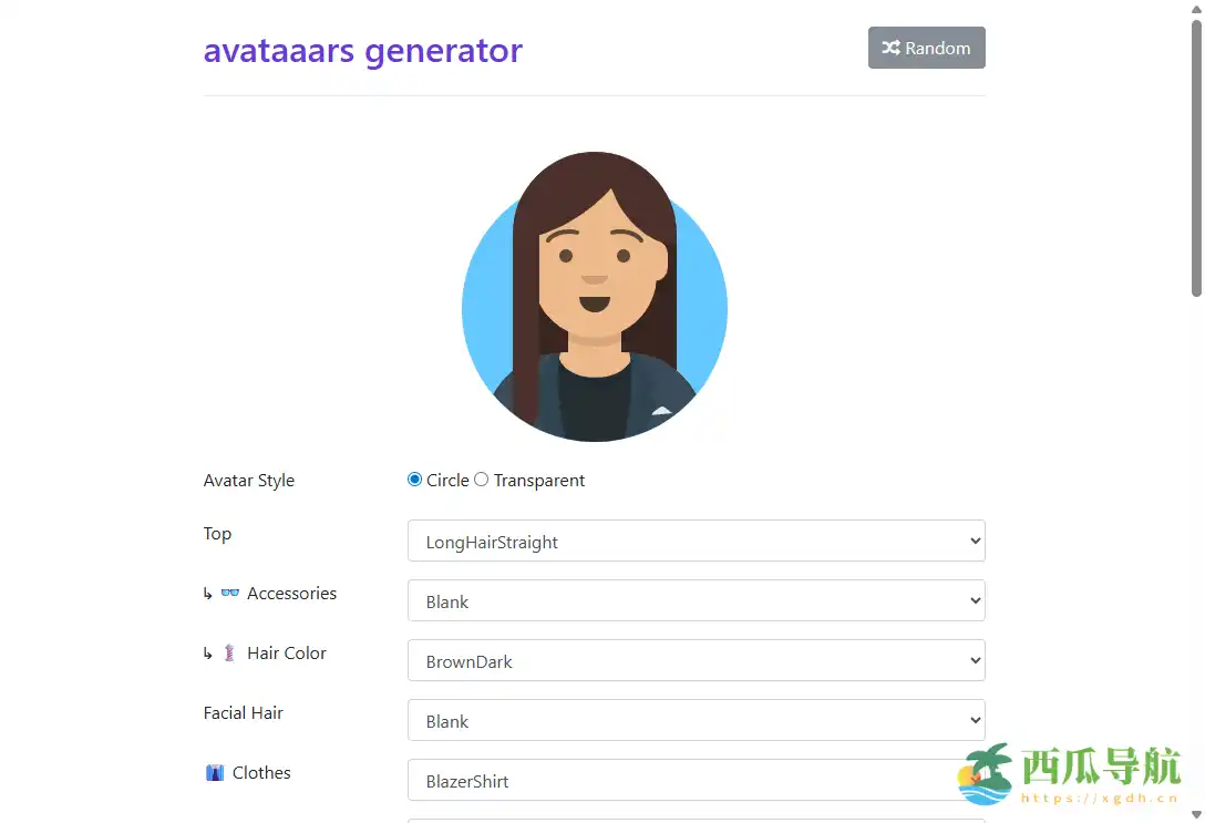 免费开源在线头像生成工具：Avataaars Generator