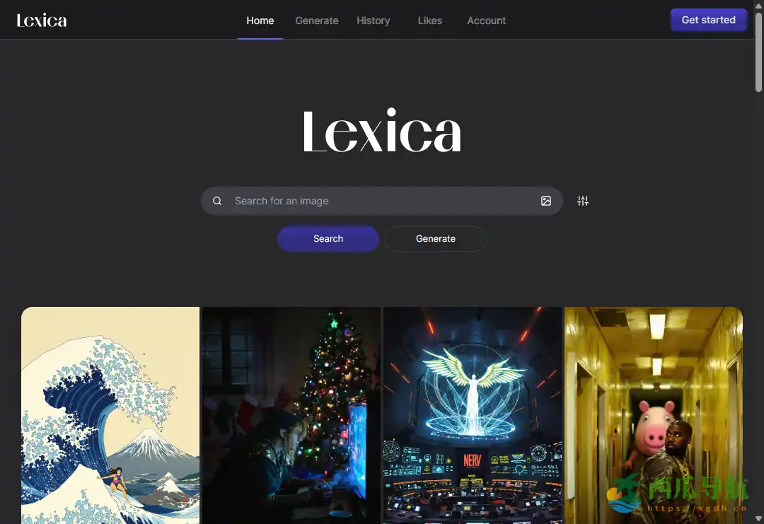 在线 AI 图像生成与 Prompt 搜索平台：Lexica