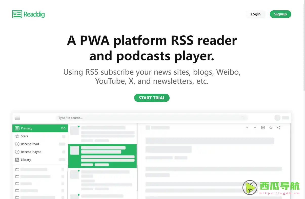高效 RSS 与 Podcast 聚合阅读工具：Readdig 跨平台阅读器