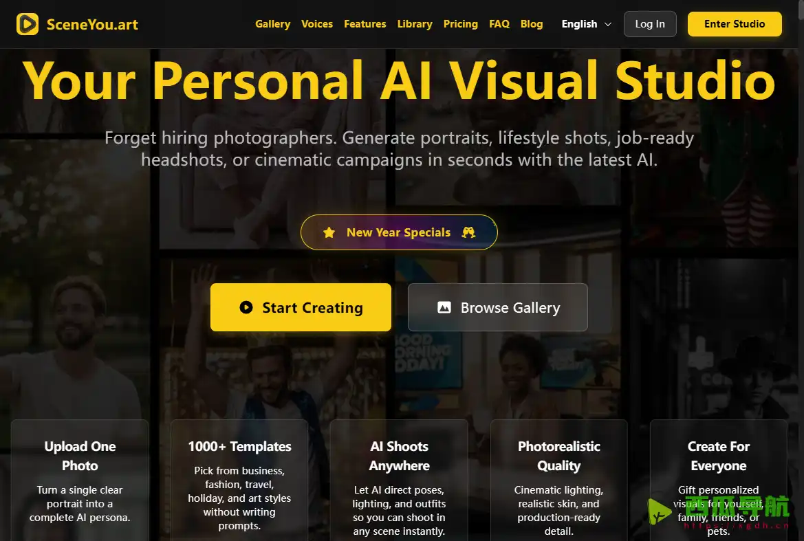 AI驱动的个人影像生成工具：SceneYou.art 提供专业照片与艺术作品
