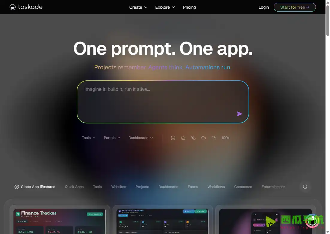 将创意快速落地为可运行应用的平台：Taskade